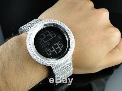 Mens Brand New 52Mm Bezel I Gucci Digital White Genuine Diamond Watch 7 Ct