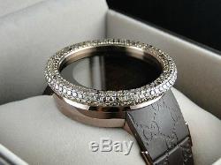 Mens Brand New 52Mm Bezel I Gucci Digital Ya114209 Brown Diamonds Watch 10 Ct
