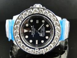 Mens Brand New Custom Rolex 46 Mm Sea Dweller Deep Sea Genuine Diamond Watch
