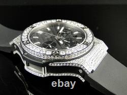 Mens Brand New Hublot Big Bang 44Mm Evolution Rubber Band Diamond Watch 10 Ct
