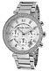Michael Kors MK5353 Parker Silver Tone Chronograph Crystal Pave Wrist Watch