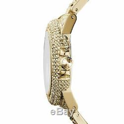 Michael Kors MK5720 Camille Crysta Pave Gold Tone Women Watch Brand New