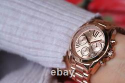 Michael Kors MK5799 Bradshaw Rose Gold Tone Women Unisex Watch Brand New