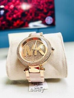 Michael Kors MK6176 Parker Crystal Rose Gold Stainless Steel Womens Watch