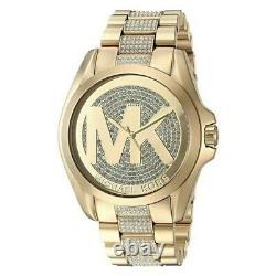 Michael Kors MK6487 Bradshaw Gold Tone Crystal Women's Wrist Watch Brand New
