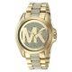 Michael Kors MK6487 Bradshaw Gold Tone Crystal Women's Wrist Watch Brand New