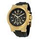 Michael Kors MK8445 Dylan Black Gold Tone Chrono Men's Wrist Watch Brand New