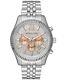 Michael Kors MK8515 Lexington Silver Rose Gold Pave Men's Watch Brand New