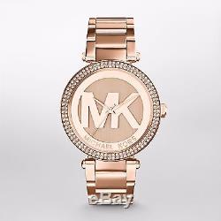 Michael Kors Original MK5865 Women's Parker Rose Gold Crystal Set Watch