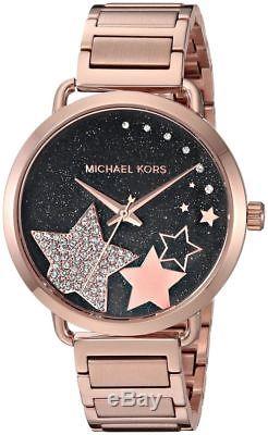 Michael Kors Women's Portia Rose Gold-Tone Bracelet Watch 37mm MK3795