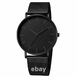 Minimalist Black on Black Fashion Ultra Thin Watch MVMT Style