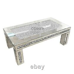 Mirrored Crushed Crystal Coffee Table FREE DELIVERY AVAILABLE