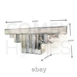 Mirrored Crushed Crystal Wall Shelf 54cm FREE DELIVERY AVAILABLE