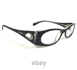 Miu Miu Eyeglasses Frames VMU05C 2AF-1O1 Black Clear Round Crystals 52-16-135
