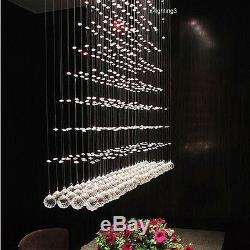 Modern Contemporary Rain Drop LED K9 Crystal Chandelier Pendant Light Ceiling Li