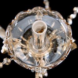 Modern Crystal Ceiling Lighting Chandelier 15 Light Lamp Pendant Fixture Cognac