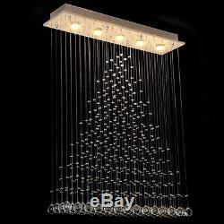 Modern Crystal Glass Rain Drop Triangle Ceiling Light Chandelier