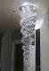 Modern Crystal Pendant Light Spiral Ceiling Lamp Rain Drop Chandelier Lighting