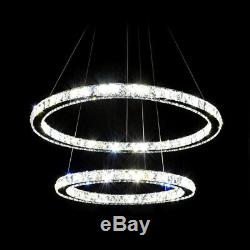 Modern Galaxy Crystal Chandelier Circles Pendant LED Light Ceiling Lamp Lighting