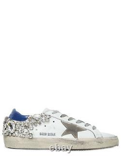 NEW $1600 Golden Goose Deluxe Brand Superstar Crystal Embellished Sneakers IT 37