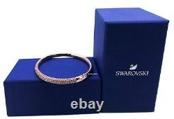 NEW Authentic SWAROVSKI Sparkle Crystal Pave Hinged Stone Bangle Bracelet