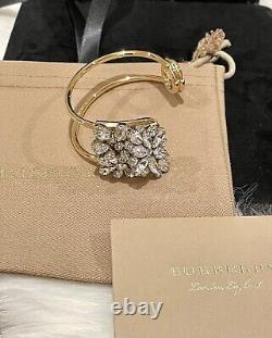 NEW Burberry Cuff Crystal Bracelet SZ Large Retail $650