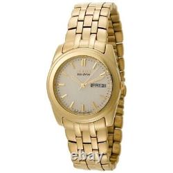 NEW Citizen Men's BM8222-56P Eco-Drive Gold-Tone Day-Date Watch MSRP $250