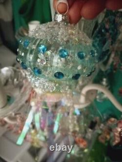 NEW Custom White & Pink Crystal Chandelier Sea Life Themed