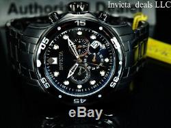NEW Invicta Men's 48mm Pro Diver SCUBA Chronograph COMBAT Triple Black SS Watch
