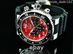 NEW Invicta Men's 52mm Pro Diver OCEAN VOYAGE Chronograph RED DIAL SS Watch