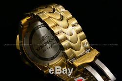 NEW Invicta Men's 53mm Venom Swiss Movt Chrono 18K Gold Plated SS Bracelet Watch