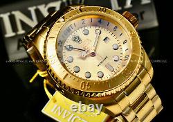 NEW Invicta MenRESERVE Hydromax 52MM GOLD LABEL Gold Dial 18 K Gold Plated Watch