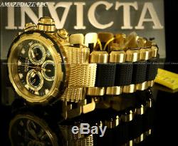 NEW Invicta Mens 18K Gold Plated Stainless Steel Swiss Chronograph Capsule Watch