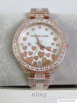 NEW Michael Kors Liliane Heart Rose Gold Mother of Pearl Watch MK4597 + Box