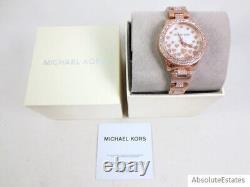 NEW Michael Kors Liliane Heart Rose Gold Mother of Pearl Watch MK4597 + Box
