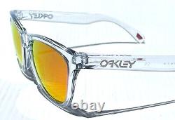 NEW Oakley FROGSKINS Clear Crystal POLARIZED Galaxy Ruby Lens Sunglass 9013