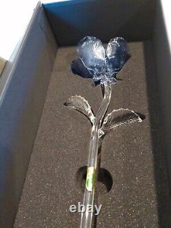 NEW Waterford Crystal FLEUROLOGY (2021) Blue Rose 14 1/2 New in Box