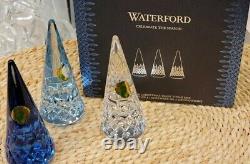 NEW Waterford TOPAZ (3) Crystal LISMORE CHRISTMAS TREES SET Figurines SCULPTURES