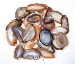 Natural Agate Slices 2.5-3.75 Long, Bulk Placecards Place Cards Geode Wholesal