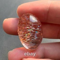 Natural Strawberry Quartz Oval Gemstone Crystal Pendant For Healing