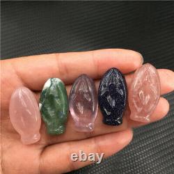 Natural mix small Source Of Life Carved Quartz Crystal skull Reiki Healing