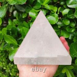 Natural white pyramid crystal chakras quartz wand tower healing decoration