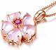 Necklace Women WILL LOVE! 18k Rose Gold Flower Pendant Anniversary Gift Plated