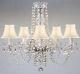 New! AUTHENTIC ALL CRYSTAL CHANDELIER WITH SHADES