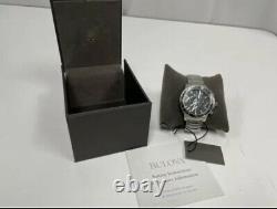 New Bulova Marine Star Black Chronograph Dial 45mm Stainless Steel Watch 96B272