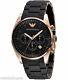 New Emporio Armani Ar5905 Rose Gold Mens Watch 2 Years Warranty Certificate