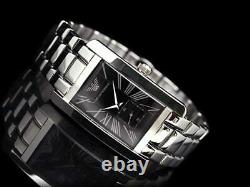 New Genuine Emporio Armani Ar0156 Classic Steel Black Dial Mens Watch Uk