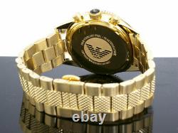 New Genuine Emporio Armani Ar5857 Yellow Gold Stainless Steel Men's Watch Uk