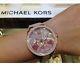 New Genuine Michael Kors Mk6096 Rose Gold Crystals Wren Ladies Watch Uk Stock