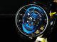 New Invicta 48mm Skeletal Blue Skull TY2807 Mechanical S1 Rally Leather SS Watch